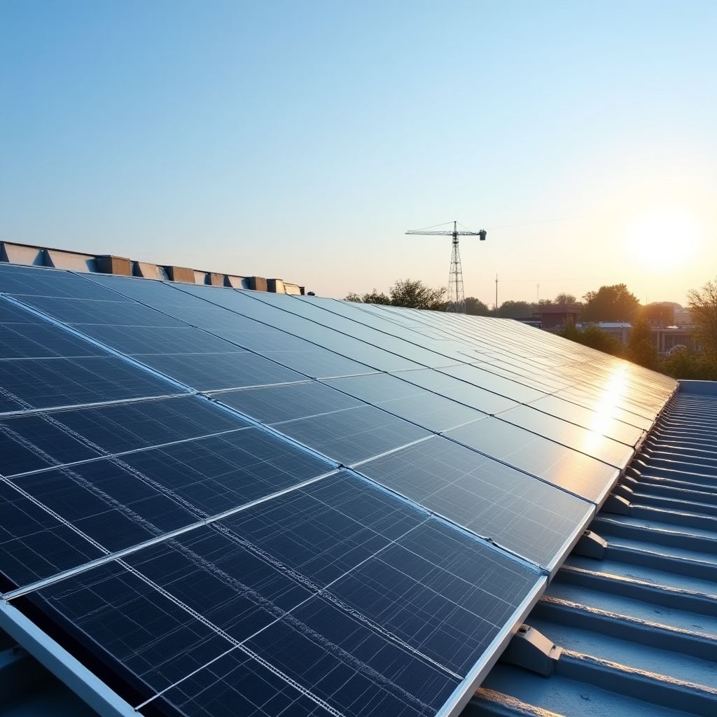 Paneles solares en estación YPF