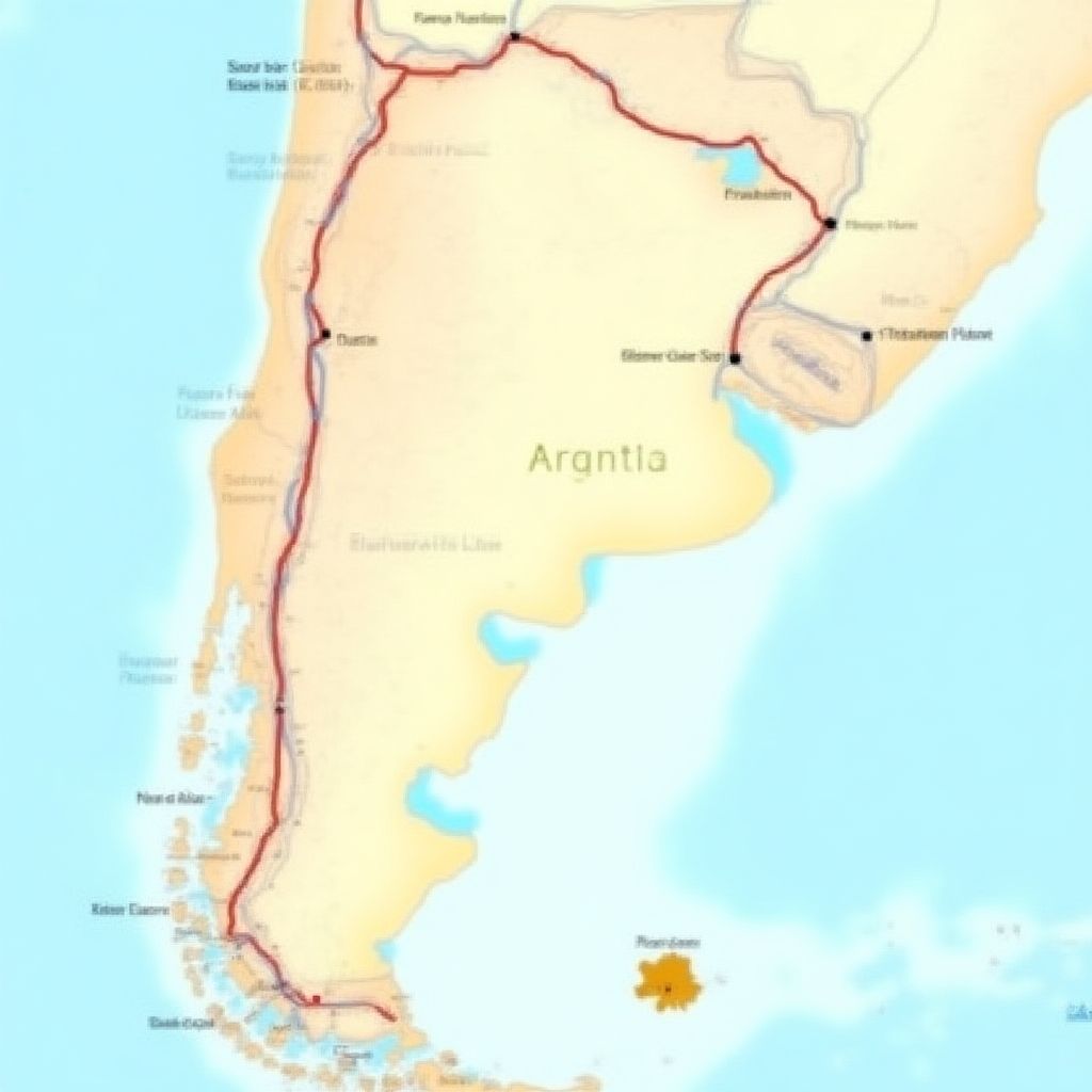 Mapa de rutas argentinas